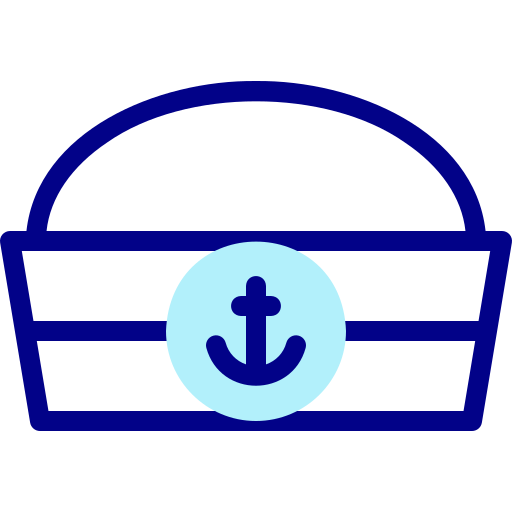 sombrero de marinero Detailed Mixed Lineal color icono