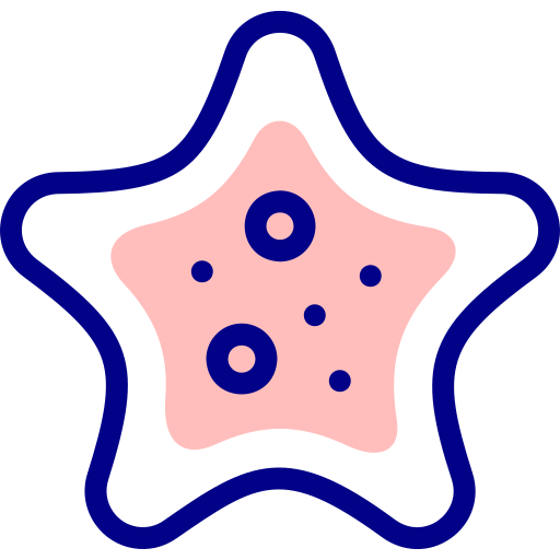 estrela do mar Detailed Mixed Lineal color Ícone