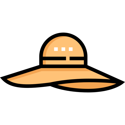 sombrero de pamela Detailed Straight Lineal color icono