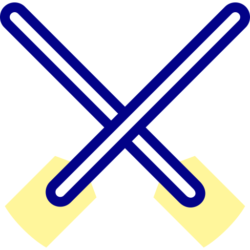 Paddles Detailed Mixed Lineal color icon