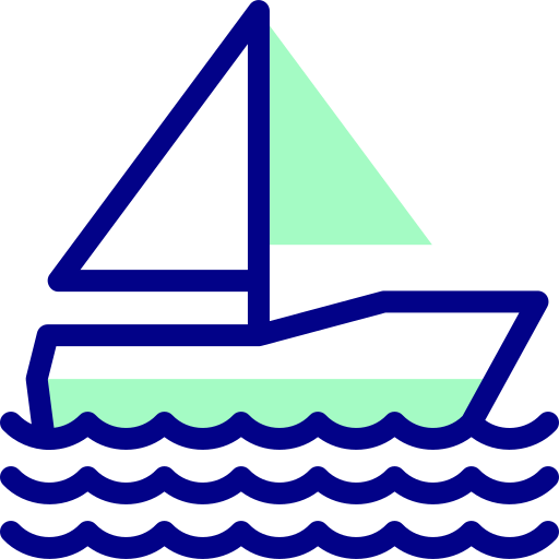 segelboot Detailed Mixed Lineal color icon