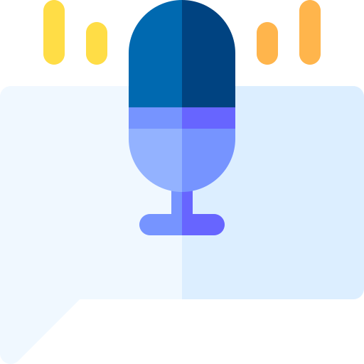 Voice chat Basic Rounded Flat icon