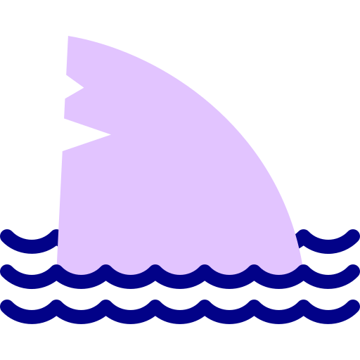 鮫 Detailed Mixed Lineal color icon