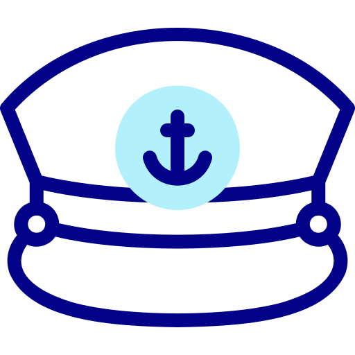 gorra de capitán Detailed Mixed Lineal color icono