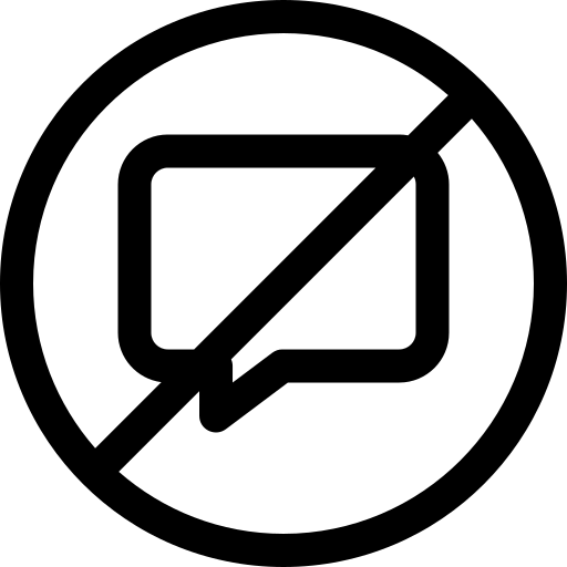 No talking Basic Rounded Lineal icon