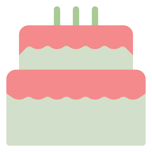 Торт на день рождения Generic Flat иконка