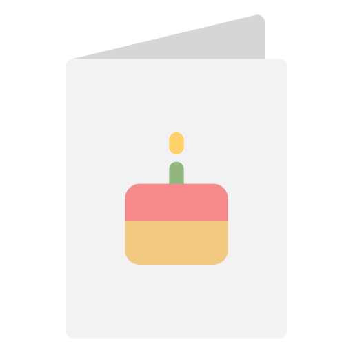 tarjeta de cumpleaños Generic Flat icono