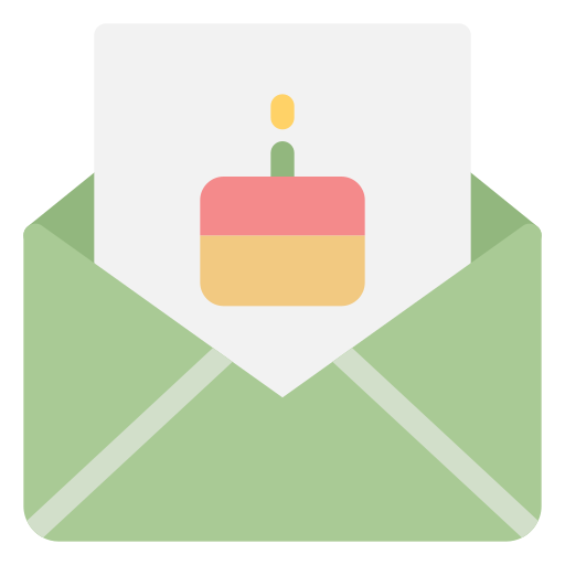 tarjeta de cumpleaños Generic Flat icono