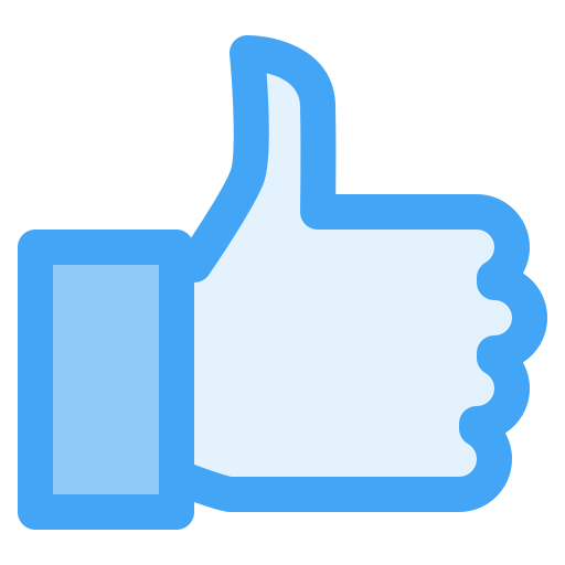 Thumb up Generic Blue icon