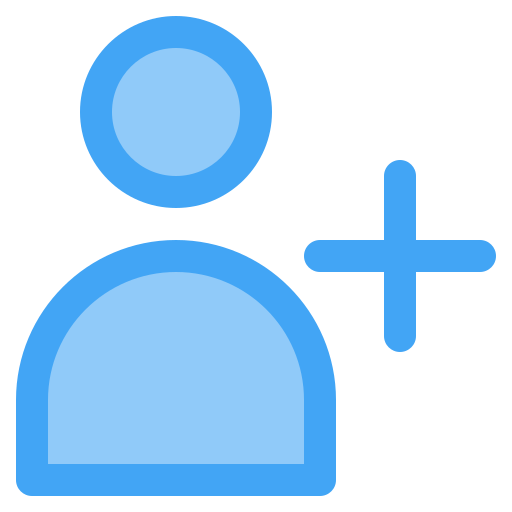 ユーザーを追加する Generic Blue icon