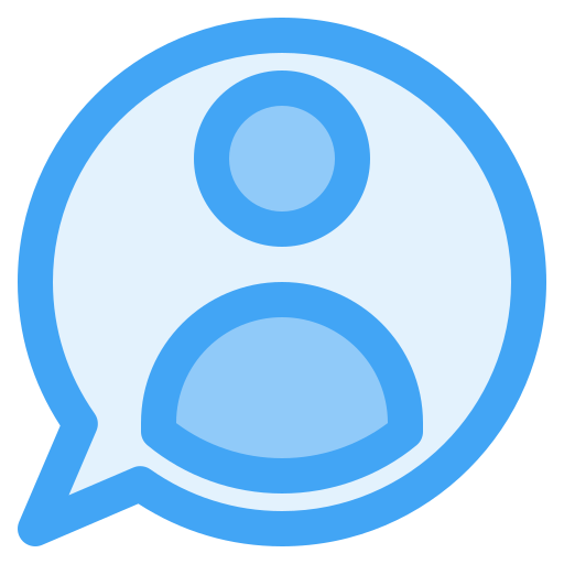 チャット Generic Blue icon