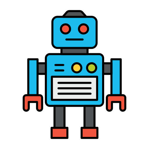 robot Generic Thin Outline Color icono