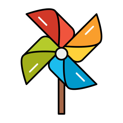 Pinwheel Generic Thin Outline Color icon