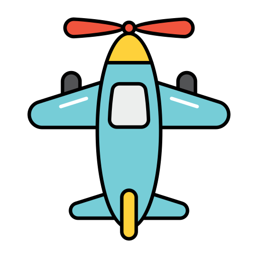 avion Generic Thin Outline Color Icône