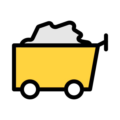 Mine cart Vector Stall Lineal Color icon
