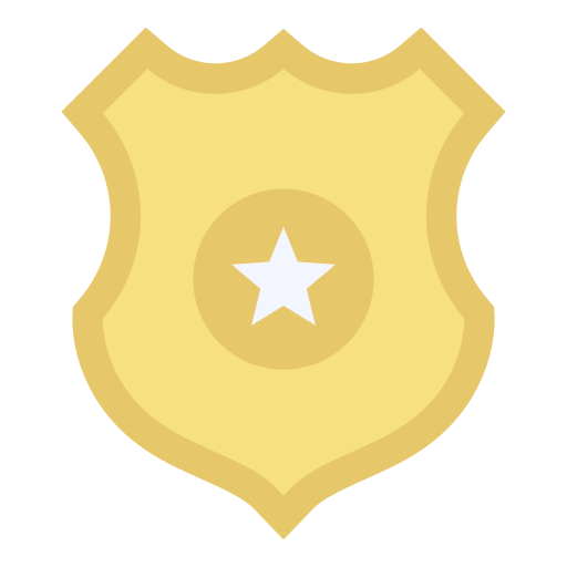 distintivo della polizia Generic Flat icona