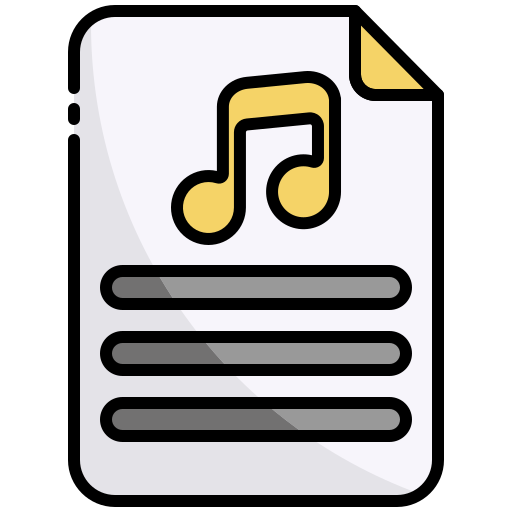 Music sheet Generic Outline Color icon