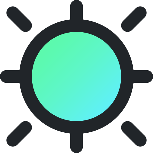 태양 Generic Outline Gradient icon