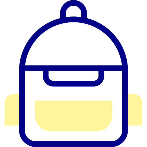 Backpack Detailed Mixed Lineal color icon