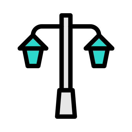 уличный фонарь Vector Stall Lineal Color иконка