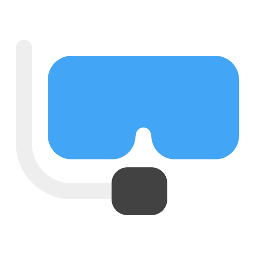 duikmasker Generic Flat icoon