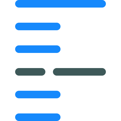 links uitlijnen Generic Blue icoon