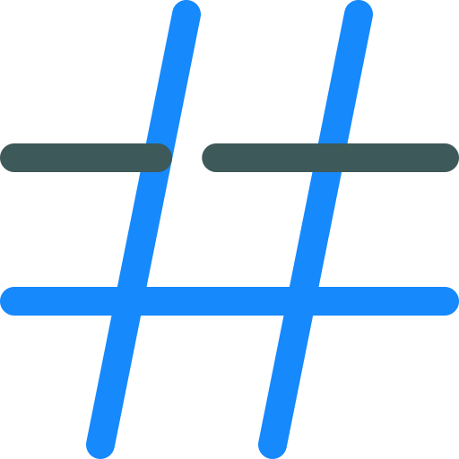 hashtag Generic Blue icon
