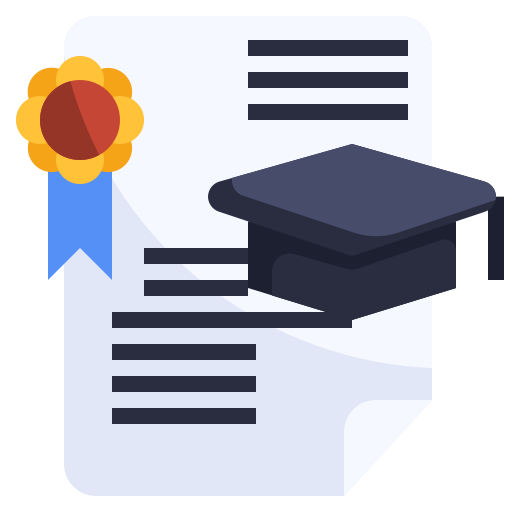 diploma Generic Flat icoon