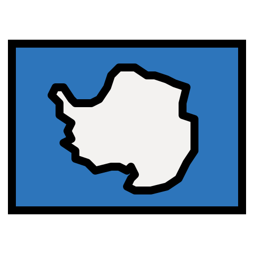 南極大陸 Smalllikeart Lineal Color icon