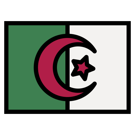 algerien Smalllikeart Lineal Color icon