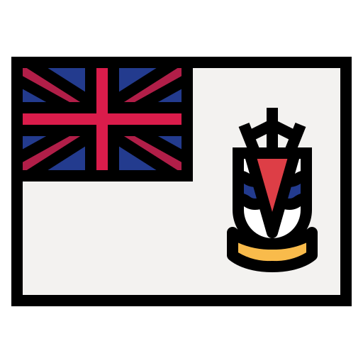 brytyjskie terytorium antarktyczne Smalllikeart Lineal Color ikona