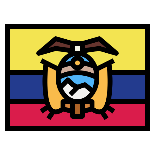 에콰도르 Smalllikeart Lineal Color icon