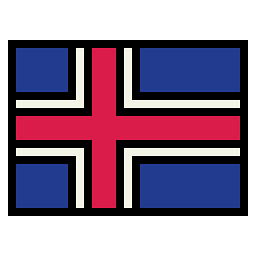 アイスランド Smalllikeart Lineal Color icon