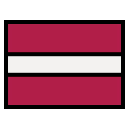 Łotwa Smalllikeart Lineal Color ikona