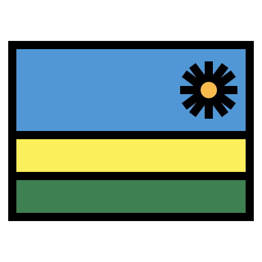 ruanda Smalllikeart Lineal Color icona
