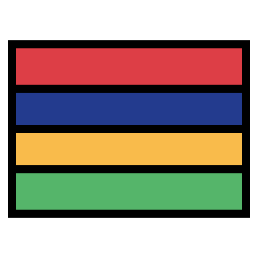 モーリシャス Smalllikeart Lineal Color icon