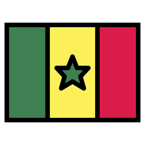 セネガル Smalllikeart Lineal Color icon