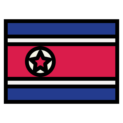 korea północna Smalllikeart Lineal Color ikona