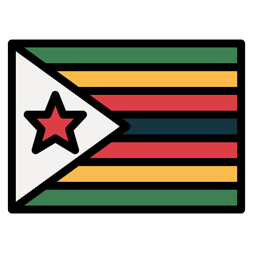 zimbabwe Smalllikeart Lineal Color icon