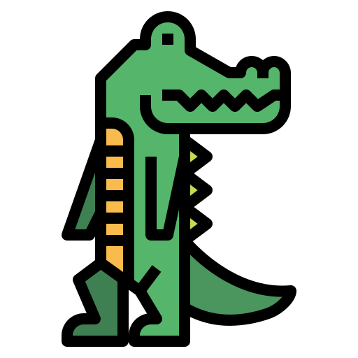 Crocodile Smalllikeart Lineal Color icon