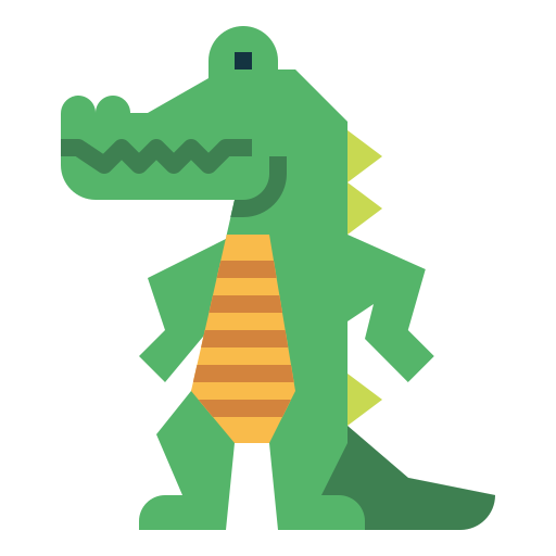 krokodyl Smalllikeart Flat ikona