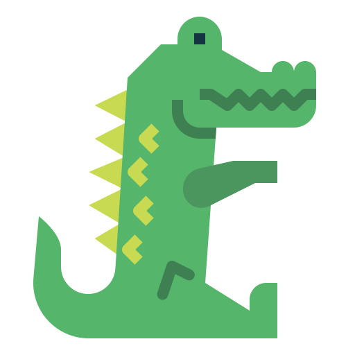 Crocodile Smalllikeart Flat icon
