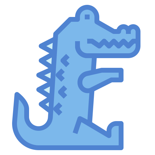 krokodil Monochrome Blue icoon