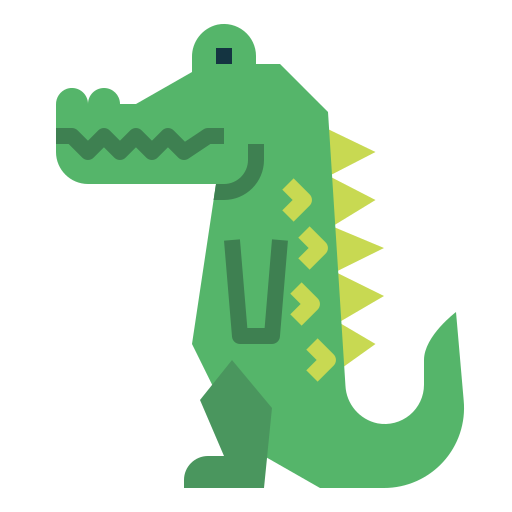 Crocodile Smalllikeart Flat icon