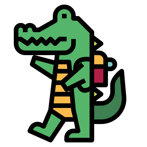 Crocodile Smalllikeart Lineal Color icon