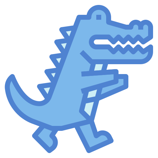 crocodile Monochrome Blue Icône