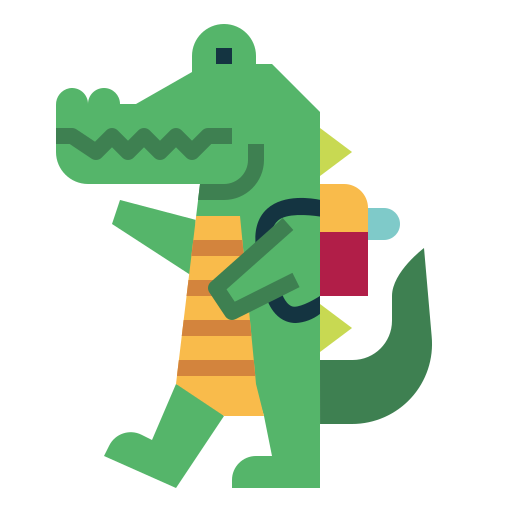 krokodyl Smalllikeart Flat ikona
