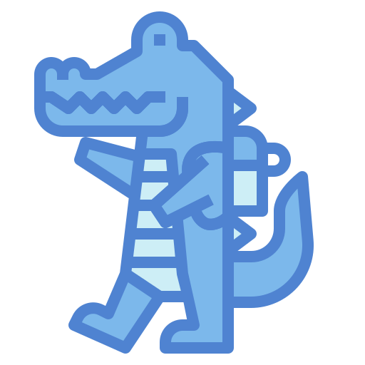 krokodil Monochrome Blue icon