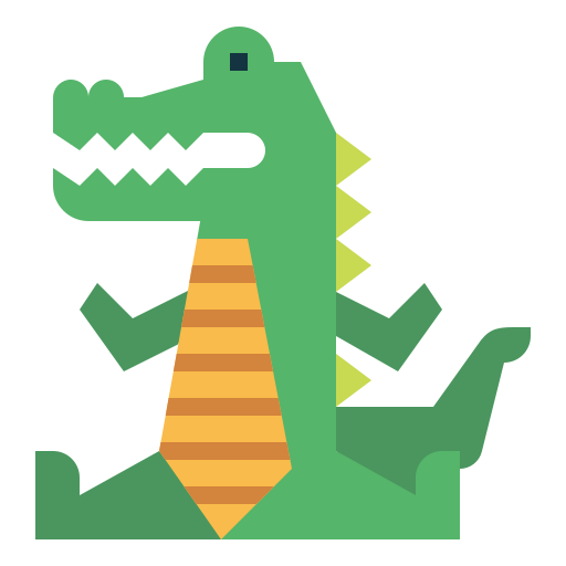 Crocodile Smalllikeart Flat icon