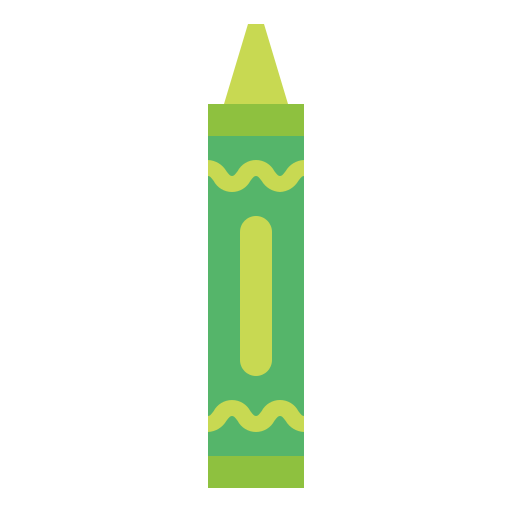 lápiz de color Smalllikeart Flat icono